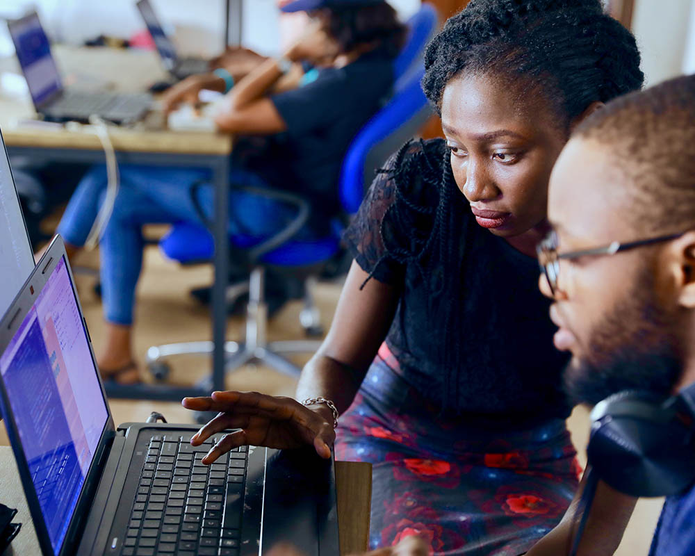 Person using application